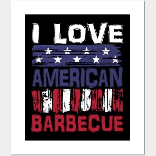 I Love American Barbecue Posters and Art